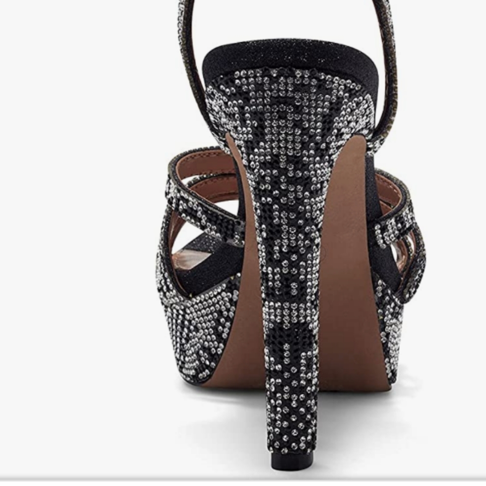 Jessica Simpson Balina Rhinestone Platform Sandals Sz 8.5